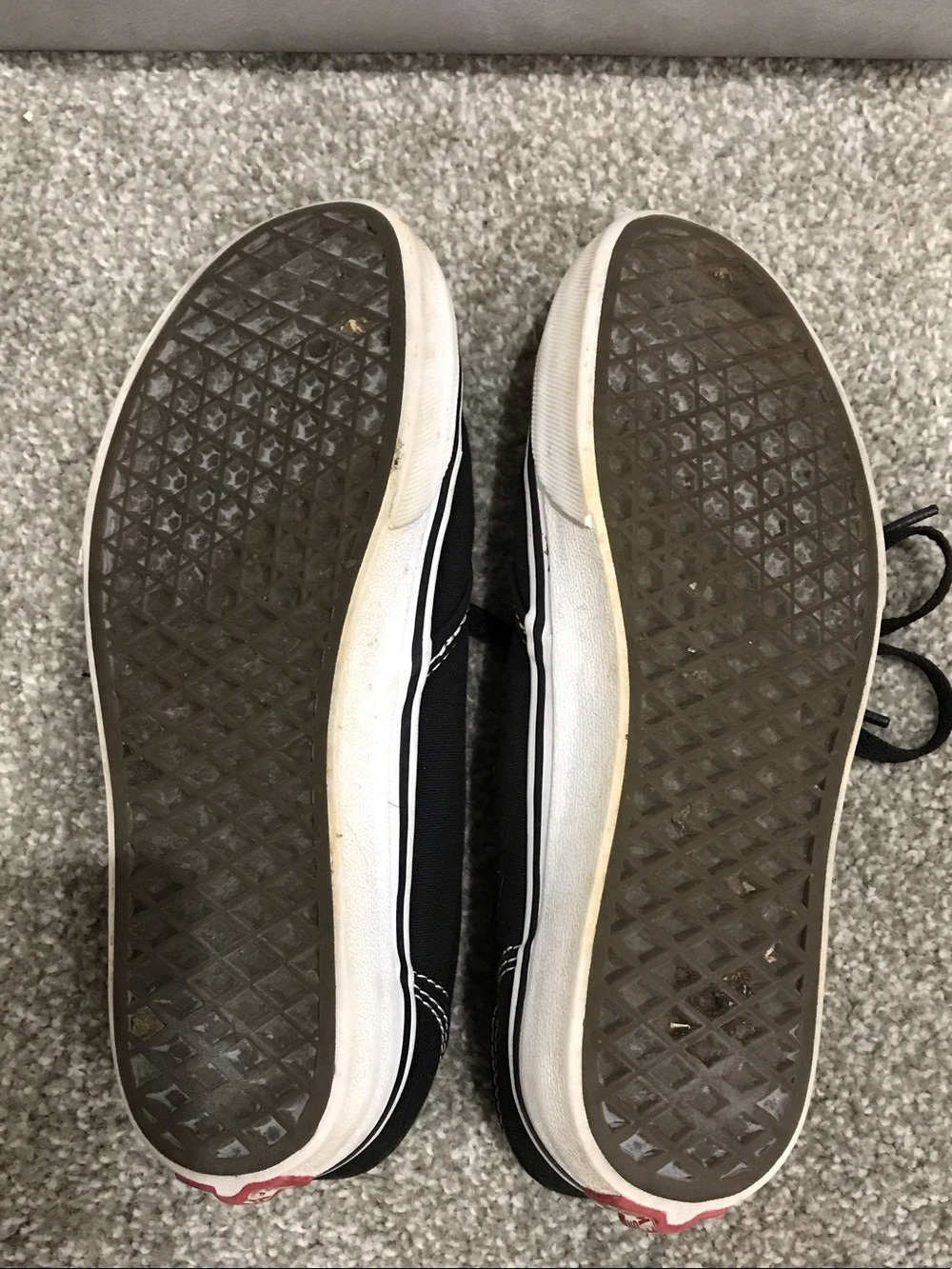 Vans Black Canvas Low Top Sneakers with White Accents - Picture 4 of 5